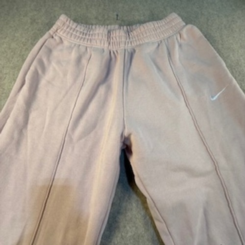 Nike Sportswear Essential Women Fleece Pintuck Jogger Pants Pink BV4091-645 S - Picture 3 of 5